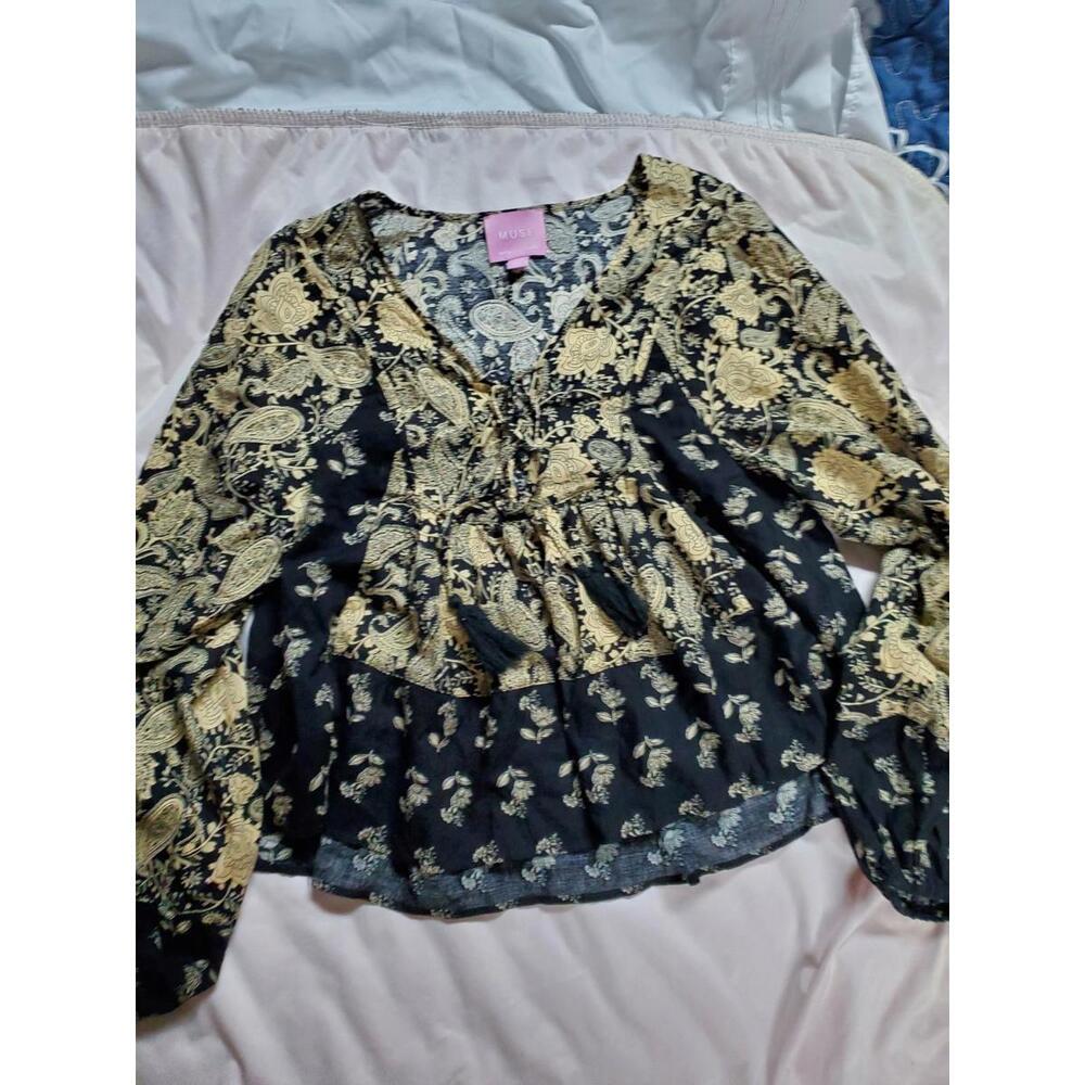 Muse Republic Boho Hippie Vibe Blouse Junior Size Small